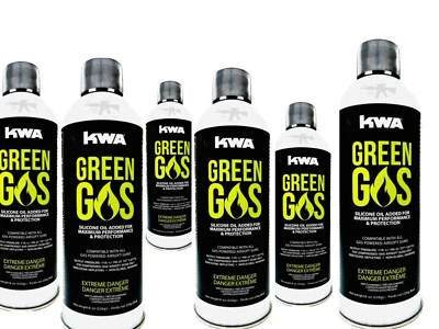 KWA Green Gas for Airsoft BB Gun High Performance 8oz Can w/Silicone Oil
