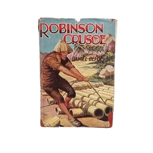 ROBINSON CRUSOE BOOK BY DANIEL DEFOE - 1970's DEAN & SON Ltd With Dust Cover - Picture 1 of 9