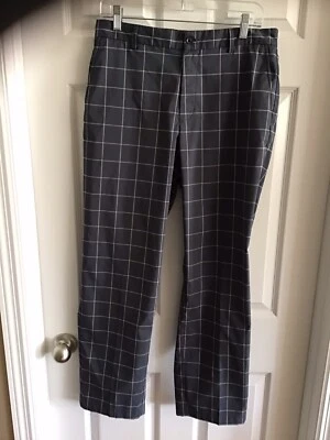 Slazenger Men’s Gray Check Straight Leg Golf Pants, Size 32 X 30 - Imagem 1 de 4