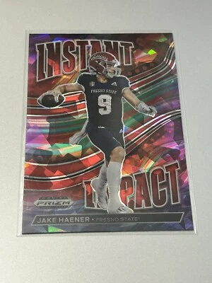 2023 Panini Prizm Draft Picks Jake Haener Instant Impact Rookie Red Ice #II-7 RC - Image 1 of 2