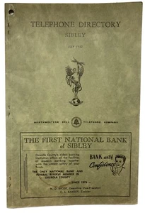 1952 SIBLEY, IA, TELEPHONE DIRECTORY, NORTHWESTERN BELL PHONE BOOK, GENEALOGY - Picture 1 of 6