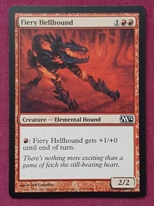 Magic The Gathering 2012 CORE SET M12 FIERY HELLHOUND red card MTG - Picture 1 of 2