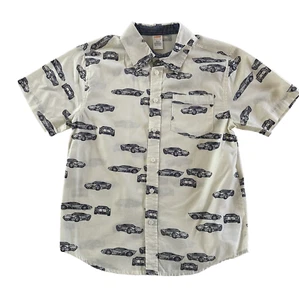 Gymboree Car Print Button Up Shirt, size 10-12, EUC - Picture 1 of 3