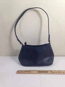 Bolso de mano estilo hombro Liz Claiborne azul marino oscuro imitación cuero para mujer - Imagen 1 de 6