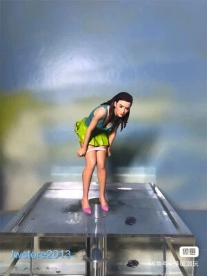 1/18 Resin Figurines Sexy Girl Skirt Lady 4" Figures Model For Cars Vehicles Toy - Image 1 of 4