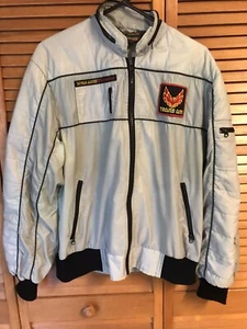 Vintage 80's Style Auto California Large Gray Trans Am Racing Jacket w/Zippers - Picture 1 of 17