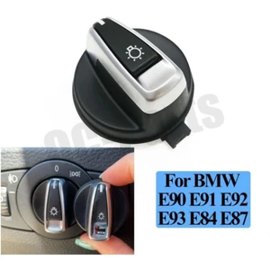 for BMW 1 E88 E82 3 E90 E91 E92 E93 X1 E84 Chrome AUTO Head light Switch Button - Picture 1 of 5