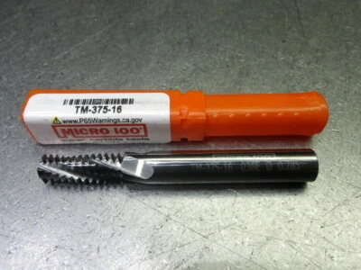Micro 100 3/8-16 UN 4 Flute Carbide Thread Mill 5/16" Shank TM-375-16 (LOC2609) - Image 1 of 3