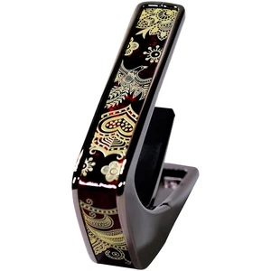 Thalia Deluxe Series Black Chrome Guitar Capo Crimson Phoenix - Picture 1 of 5