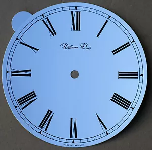 7,3/8 pollici 188 mm PVC BIANCO QUADRANTE OROLOGIO ROMANO, autoadesivo, William Dale - Foto 1 di 1