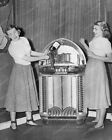 Girls Christen A 1949 Wurlizer 1100 Jukebox   8" - 10" B&W Photo Reprint