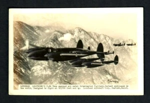 RPPC #11ac EKC Lockheed Lightnings P-38 over Mountains Twin Engined  Interceptor - Picture 1 of 2