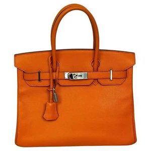 Hermes Birkin Retourne 30cm Orange Swift Calf Leather Handbag - Picture 1 of 24