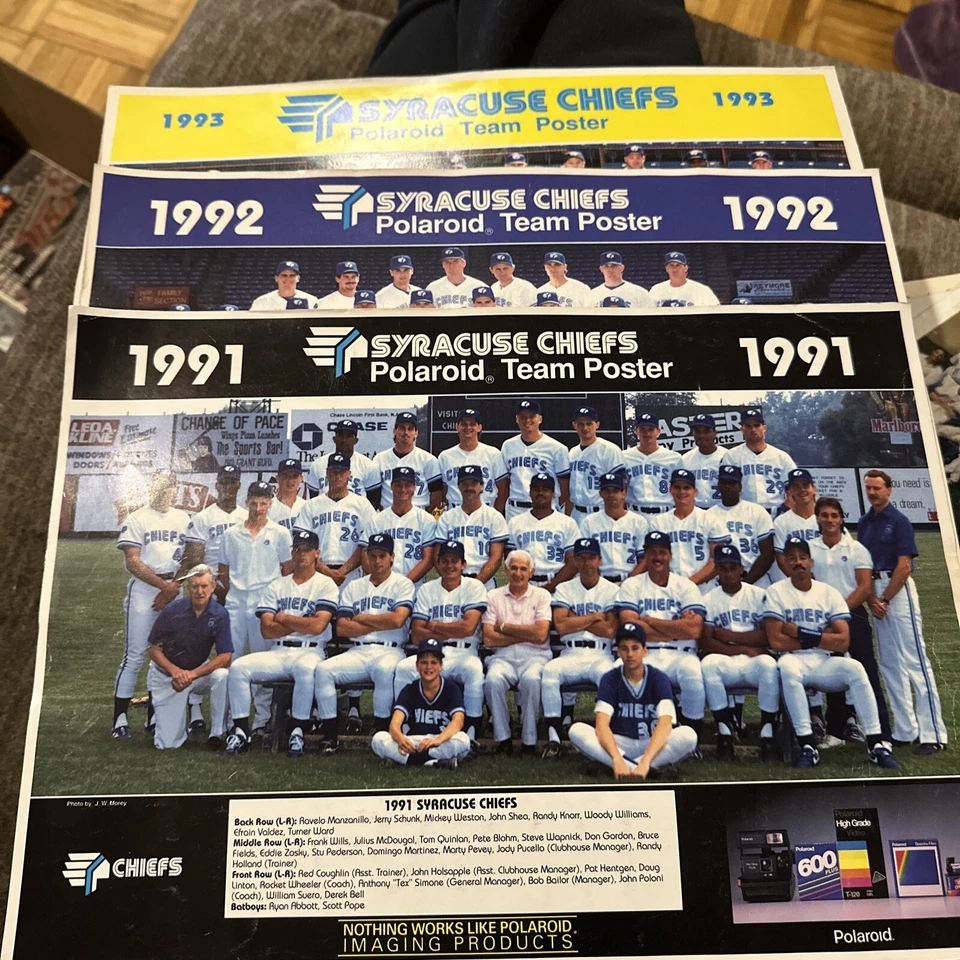 1991-1993 Syracuse Chiefs Polaroid Team Picture Posters - Image 1 of 4