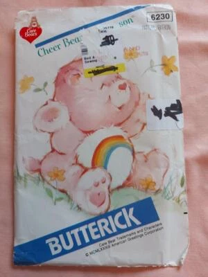 Butterick 6230 Cheer Bear Stuffed Toy Pattern  Size 17" - Image 1 of 2