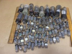 Mixed Lot of 73 Vtg Electron Vacuum TV Radio Amp Electronic Tubes UNTESTED Used - Picture 1 of 14