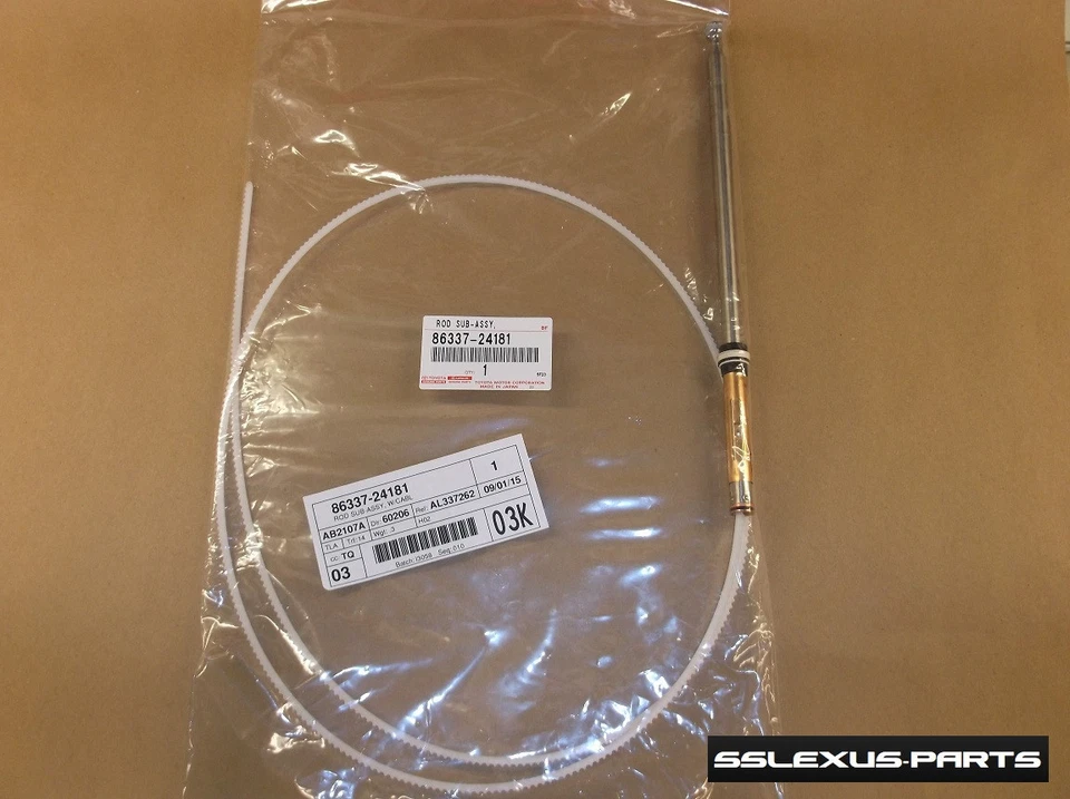 Lexus SC300 SC400 (1992-2000) OEM RADIO ANTENNA ROD MAST AND CABLE 86337-24181 - Image 1 of 1