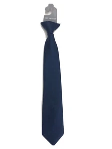 Van Heusen Boys Clip On Neck Tie Navy Blue Great for Christmas Church School - Picture 1 of 4