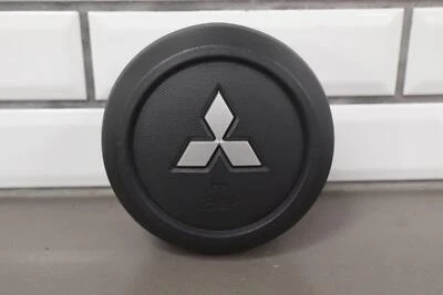 2008-2015 Mitsubishi Lancer Evolution Steering Wheel Air SRS Bag Black Trim - Image 1 of 4