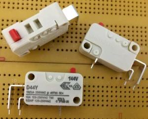 Microswitch SPDT 10A 250Vac Snap Action Pin Plunger PCB D44Y Multi Qty - Picture 1 of 1