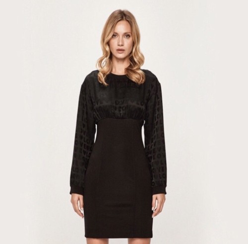 Nuovo con etichetta! Love Moschino abito nero manica lunga taglia:4