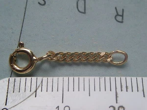 Panzer Verlängerungskette Gold 585 Länge 23 x 1,8 mm, Kettenverlängerung Gold - Bild 1 von 1