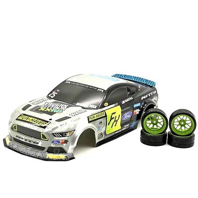 HPI Ford Mustang Body Shell 1/10 Painted w/ Drift Wheels RC Car OZRC vv15 - Image 1 of 4