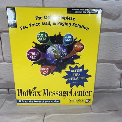 Vintage HotFax Message Center Two Versions Windows 95/NT & Windows 3.1x 1998 NIB - Image 1 of 4