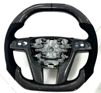 Volante plano de fibra de carbono Alcantara para Holden HSV Pontiac G8 GT GXP 2008 Foto 1 de 4