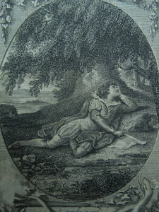 Estampe Gravure Ancienne Illustration Pour Un Poème de James Thomson. - Picture 1 of 2