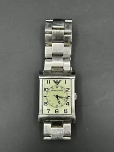 VINTAGE. Mens Emporio Armani Watch Sterling Silver - Picture 1 of 6