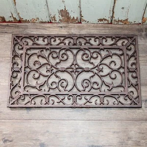 Matte für den Hauseingang, Türmatte im Landhausstil, aus Gusseisen, Ornamente - Bild 1 von 4