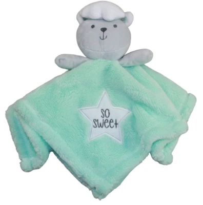 Baby Gear Gris Teal Cordero Oveja So Sweet Star Nube Manta de Seguridad Bebé Lovey Foto 1 de 4