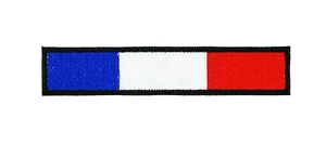 FRENCH FRANCE BIKER RACING FLAG PATCH Patches backpack BADGE IRON EMBROIDERED - Picture 1 of 1