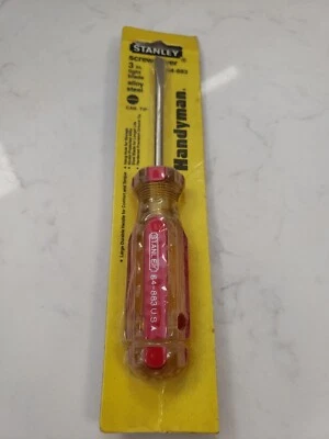 Vintage 1983 Stanley 3" Handyman Screwdriver #64-883 New in Original Packaging - Image 1 of 4