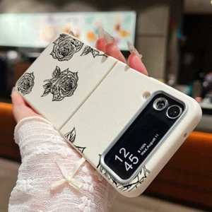 For Samsung Z Flip6 Flip5 Flip4 3 Shockproof TPU Flower Slim Phone Case Cover - Picture 1 of 22