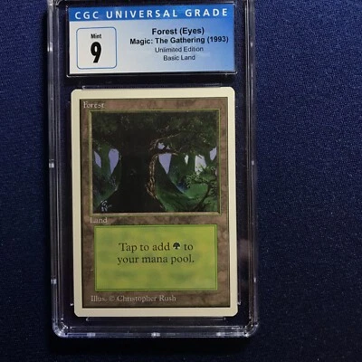 MTG Unlimited Forest (Eyes) CGC 9  MINT 1993 - Image 1 of 2