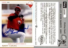 Gary Lucas Signed 2003 Grandstand Quad Cities River Bandits #25 Card Auto