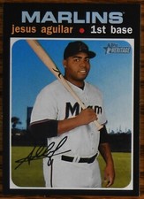 2020 Topps Heritage #246 Jesus Aguilar Miami Marlins