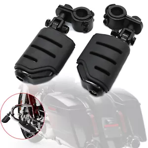 Universal For Harley 1984-22 Highway Foot Pegs 1" / 1.25" Engine Guard Crash Bar - Bild 1 von 9