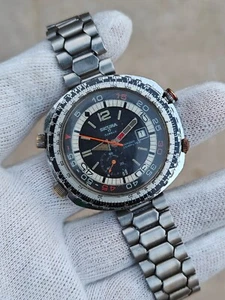 IMPECCABLE SICURA BY BREITLING CHRONO COMPUTER MANUAL WINDING CHRONOGRAPH - Picture 1 of 14
