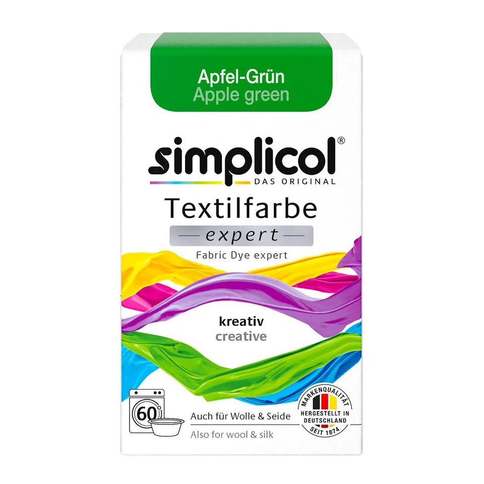 Simplicol Textilfarbe Expert para Creativa Teñir Verde Manzana - Imagen 1 de 1