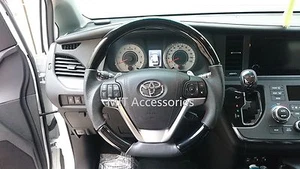 Toyota HIGHLANDER 2014-18 Steering wheel Piano Black wood genuine leather-SPORTS - Picture 1 of 6
