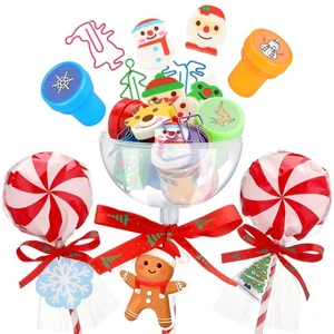 Pack de 24 Set de Papelería Gigante Navidad Piruleta Regalos de Aula de Navidad para... - Imagen 1 de 7
