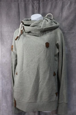 Naketano Women's Gray Mock Neck Pullover Hoodie Sweatshirt Size Large - Image 1 of 4