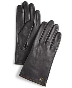 Cole Haan Womens Black Leather Stud Gloves Size Small SKU 0002 - Picture 1 of 1
