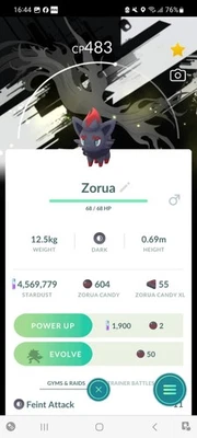 Pokemon Go Zorua ( Normal ) ( Background) - Image 1 of 2