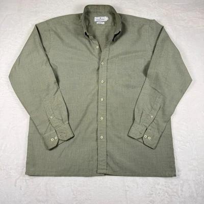 Givenchy классический мужской длинным рукавом платье рубашка на пуговицах зеленый размер XL - Изображение 1 из 4