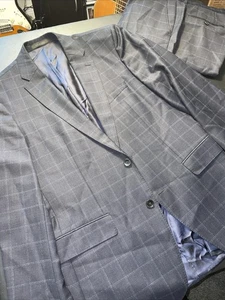 HUGO BOSS Johnstons1/Lenon Lanificio Biella Tesse super 100 Deep Navy 42L / W34 - Picture 1 of 24