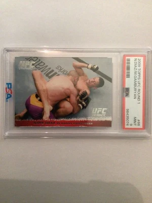Nate Diaz vs Manny Gamburyan 2009 Topps UFC Round 1 #66 PSA 9 mint, Rookie Card - Image 1 of 4